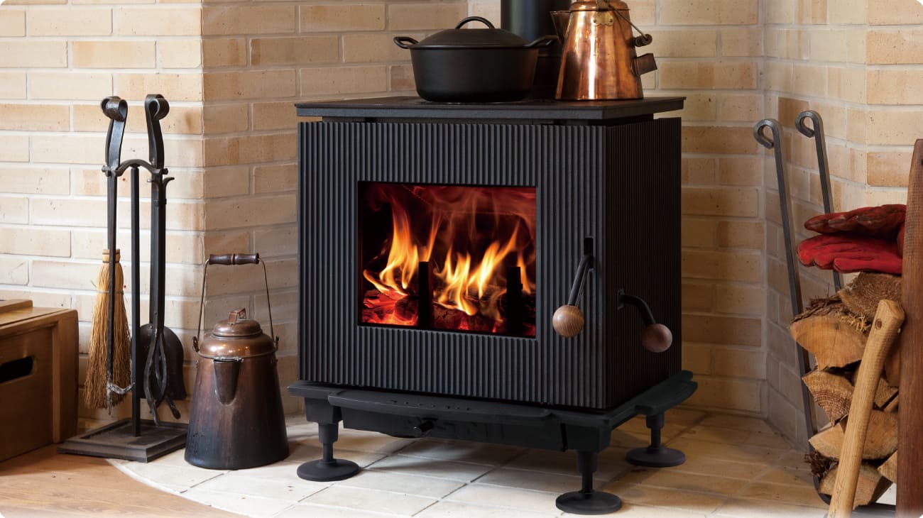 AGNI C Holzofen im Wohnraum